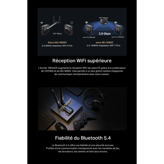 TP-Link Archer TBE400E Wi-Fi 7 Tribanda + Bluetooth 5.4