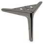 Q&Q Pata Metálica Clay Acabado Níquel Oscuro Metal 125 mm para Sofás y Muebles