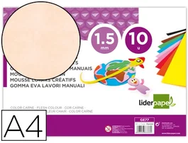 Liderpapel Goma eva color carne paquete de 10 hojas A4 1,5mm