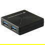 Conceptronic 4-Port Hub USB 3.0 Mini-B a 4xUSB-A 3.0, Alimentación por Red, Negro