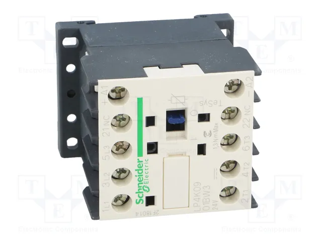 SCHNEIDER ELECTRIC Contactor TeSys K 3-polar 9A 24VDC