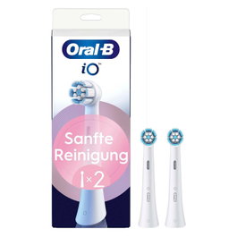 Oral-B iO Gentle Care Cabezales de Repuesto Suaves, Pack de 2, Blanco