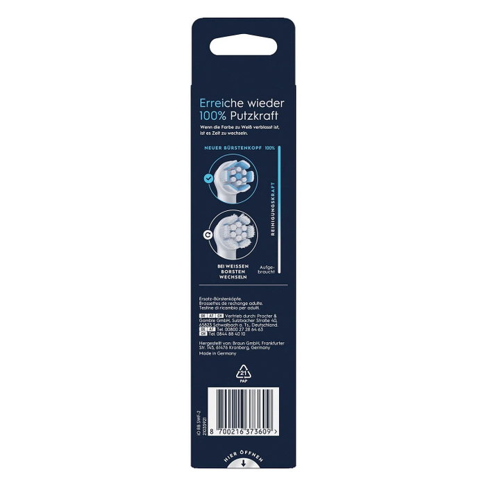 Oral-B iO Gentle Care Cabezales de Repuesto Suaves, Pack de 2, Blanco