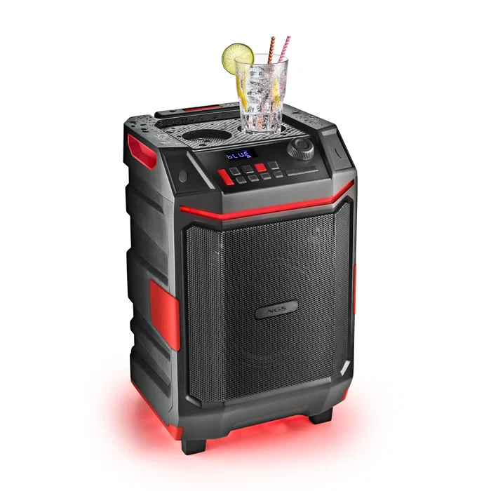 NGS Altavoz Portátil NGS WILD BASH Bluetooth 5.4, 50W RMS, Portátil con Ruedas, Luces LED RGB, Resistente al Agua IPX6, USB/AUX, Batería Extraíble, para Fiestas