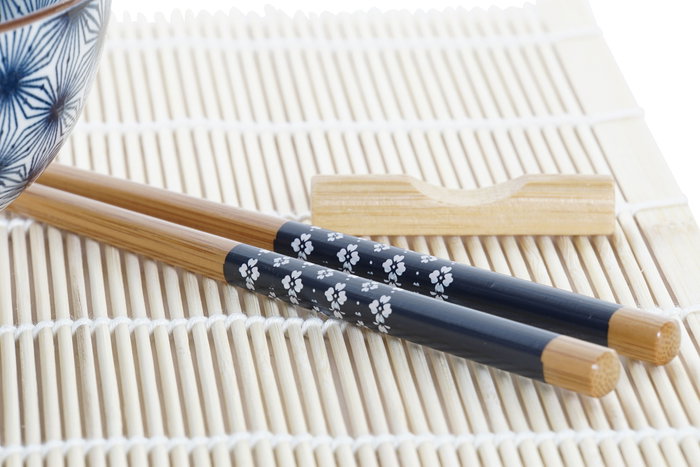 DKD Home Decor Sushi Set 16 Piezas Bambú y Gres Azul