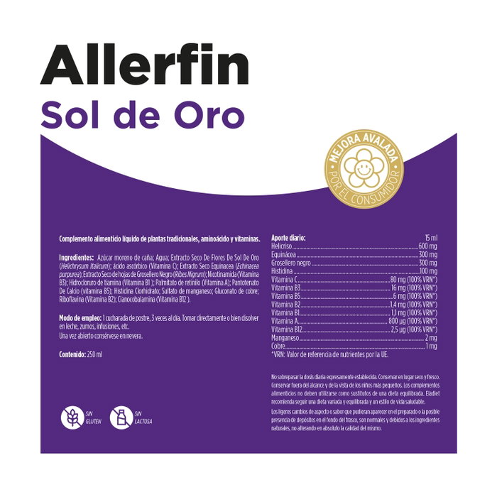 Eladiet Allerfin Sol de Oro Jarabe 300ml Eladiet Allerfin Sol de Oro Jarabe 300ml