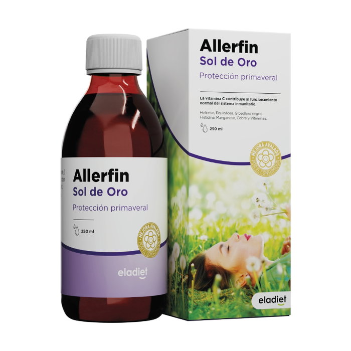 Eladiet Sol de Oro Allerfin 300 ml Complemento Alimenticio con Vitamina C para Sistema Inmunitario Eladiet Sol de Oro Allerfin 300 ml Complemento Alimenticio con Vitamina C para Sistema Inmunitario