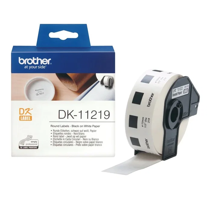 Brother DK11219 Etiquetas Circulares 12mm (1200 unidades)