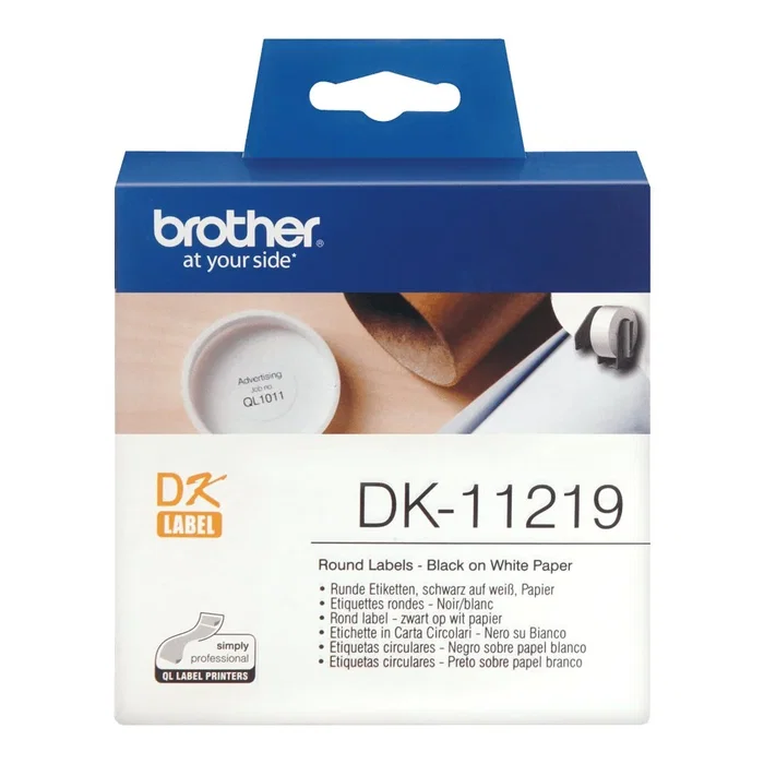 Brother DK11219 Etiquetas Circulares 12mm (1200 unidades)