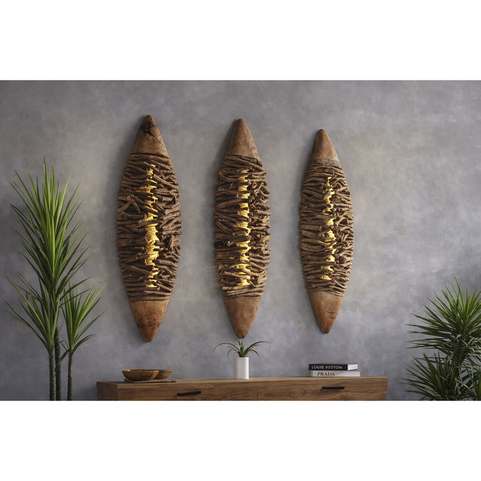 DKD Home Decor Lámpara Aplique Raíz de Teca Reciclada 49x10x140 DKD Home Decor Lámpara Aplique Raíz de Teca Reciclada 49x10x140