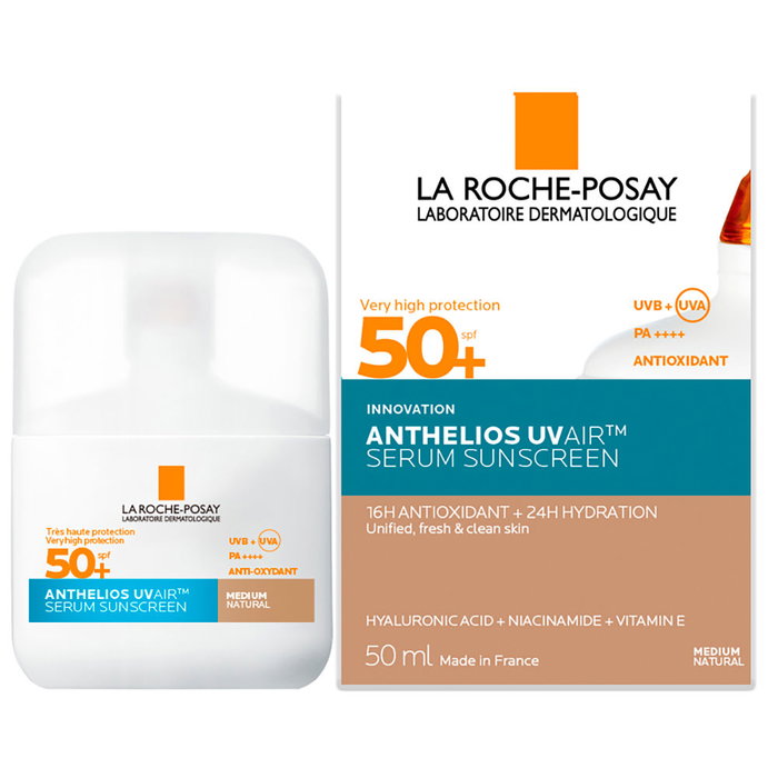 La Roche Posay ANTHELIOS UVAIR Sérum Protector Solar con Color SPF50+ - Medium - 50 ml