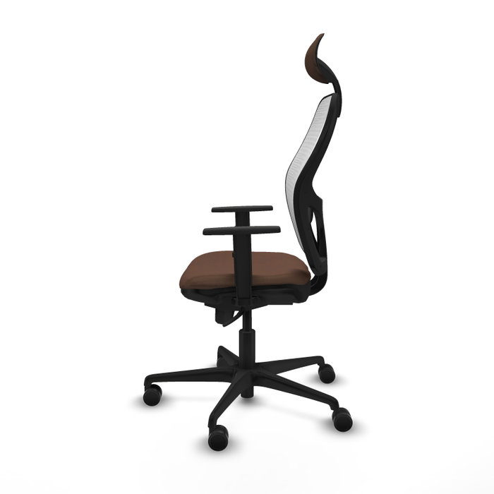 PIQUERAS Y CRESPO Silla de oficina Jorquera Marrón oscuro y Blanco PIQUERAS Y CRESPO Silla de oficina Jorquera Marrón oscuro y Blanco