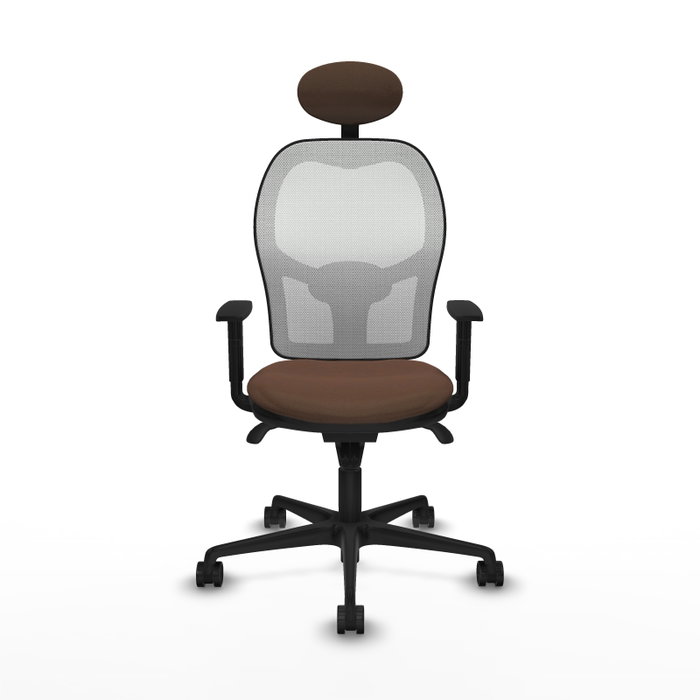 PIQUERAS Y CRESPO Silla de oficina Jorquera Marrón oscuro y Blanco PIQUERAS Y CRESPO Silla de oficina Jorquera Marrón oscuro y Blanco