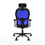 PIQUERAS Y CRESPO Silla de oficina Jorquera con mecanismo Sincro, Azul