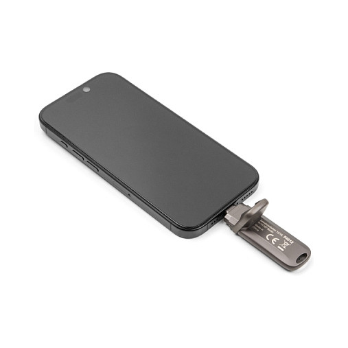 DeLOCK 54012 Memoria USB 256 GB USB-C 20 Gbps, Velocidad Lectura 1980 MB/s, Carcasa Metal Gris