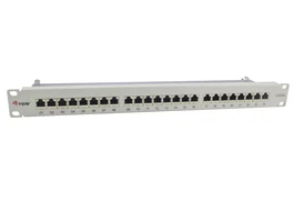 Equip Patchpanel 24 puertos RJ-45 Cat6a 19 pulg 1U Gris
