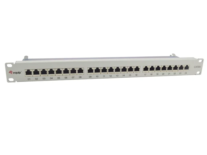 Equip Patchpanel 24 puertos RJ-45 Cat6a 19 pulg 1U Gris Equip Patchpanel 24 puertos RJ-45 Cat6a 19 pulg 1U Gris