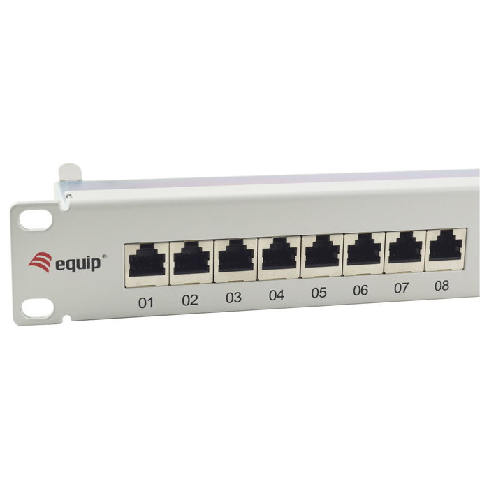 Equip Patchpanel 24x RJ45 Cat6A 19 pulg. FTP 1HE Gris Equip Patchpanel 24x RJ45 Cat6A 19 pulg. FTP 1HE Gris