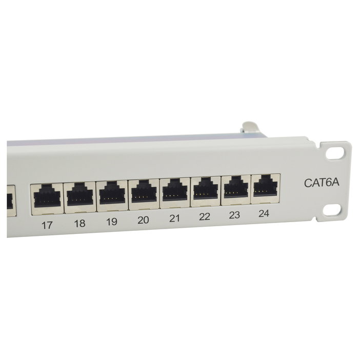 Equip Patchpanel 24x RJ45 Cat6A 19 pulg. FTP 1HE Gris Equip Patchpanel 24x RJ45 Cat6A 19 pulg. FTP 1HE Gris