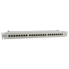 EQUIP Patchpanel 24 puertos RJ45 Cat6A FTP 19 pulgadas 1HE color gris claro ISO/IEC
