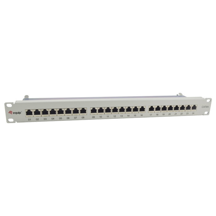 Equip Patchpanel 24x RJ45 Cat6A 19 pulg. FTP 1HE Gris Equip Patchpanel 24x RJ45 Cat6A 19 pulg. FTP 1HE Gris