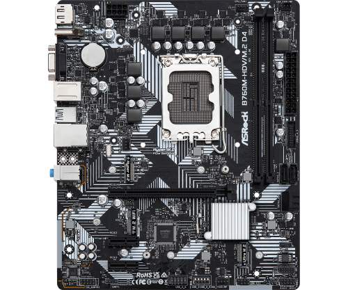 ASRock Placa Base B760M-HDV/M.2 D4 Intel B760 LGA 1700 DDR4 Micro ATX para PC ASRock Placa Base B760M-HDV/M.2 D4 Intel B760 LGA 1700 DDR4 Micro ATX para PC