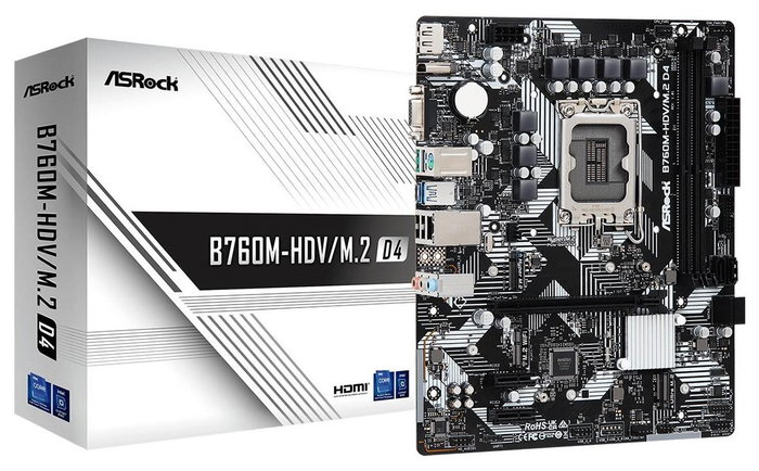 ASRock B760M-HDV/M.2 D4 LGA 1700 Micro ATX DDR4