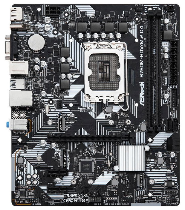 ASRock B760M-HDV/M.2 D4 LGA 1700 Micro ATX DDR4