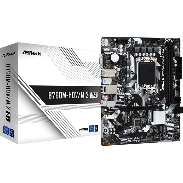 ASRock B760M-HDV/M.2 D4 LGA 1700 Micro ATX DDR4