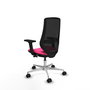 PIQUERAS Y CRESPO Silla de oficina Mardos con mecanismo Sincro/Traslack, Rosa y Negro