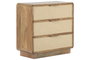 DKD Home Decor Cómoda de Mango y Yute con 3 Cajones Natural