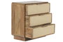 DKD Home Decor Cómoda de Mango y Yute con 3 Cajones Natural
