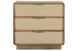 DKD Home Decor Cómoda de Mango y Yute con 3 Cajones Natural