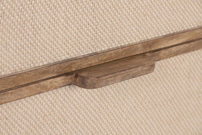 DKD Home Decor Cómoda de Mango y Yute con 3 Cajones Natural