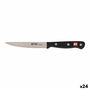 Cuchillo Pelador de Verduras Quttin Negro Plateado 12 cm (24 Unidades)