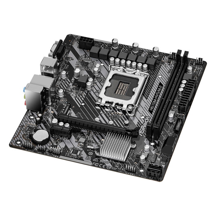 ASRock H610M-HVS/M.2 R2.0 Placa Base Intel H610 LGA 1700 para Core i3/i5/i7, DDR4, Micro ATX, 2 Ranuras DIMM