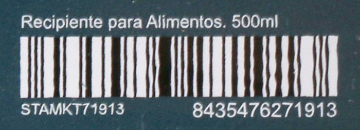 Inde Fuente Rectangular con Tapa Hermética y Válvula 500M, 10 x 6.5 x 14 cm (4 Unidades)