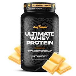 BIGMAN Ultimate Whey Proteína Concentrada de Suero Sabor Chocolate Blanco 1 Kg