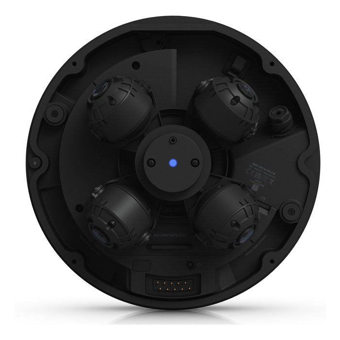Ubiquiti Cámara de Seguridad IP AI Multi Sensor 4 UVC-AI-MS-4-B, 360º, 32MP, 4 Lentes, Interior/Exterior, PoE, IP66, Lente Fija