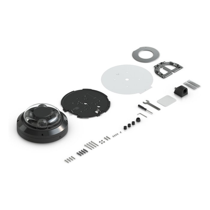 Ubiquiti Cámara de Seguridad IP AI Multi Sensor 4 UVC-AI-MS-4-B, 360º, 32MP, 4 Lentes, Interior/Exterior, PoE, IP66, Lente Fija