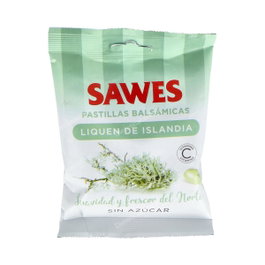 SAWES Pastillas Balsámico Sin Azúcar con Liquen de Islandia y Vitamina C 50G