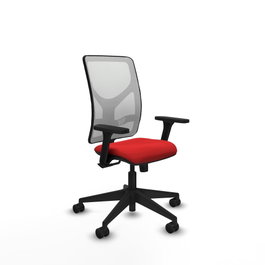 PIQUERAS Y CRESPO Silla de oficina Motilla con Mecanismo Sincro, Rojo y Blanco
