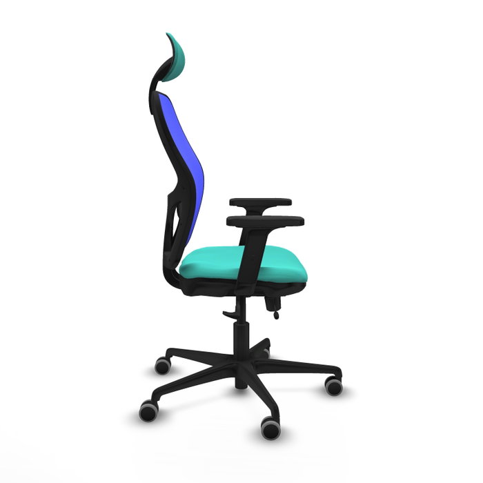 PIQUERAS Y CRESPO Silla de oficina Jorquera con mecanismo Sincro/Traslack, Turquesa y Azul PIQUERAS Y CRESPO Silla de oficina Jorquera con mecanismo Sincro/Traslack, Turquesa y Azul