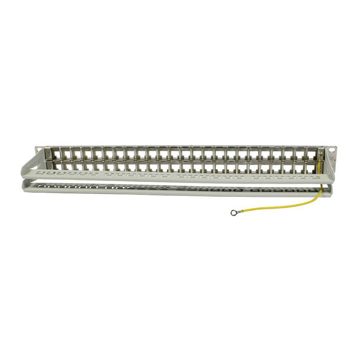 Synergy21 Keystone Modulträger, 19Patchpanel para 48xTP-Modul, 1HE (t95mm), Lichtgrau