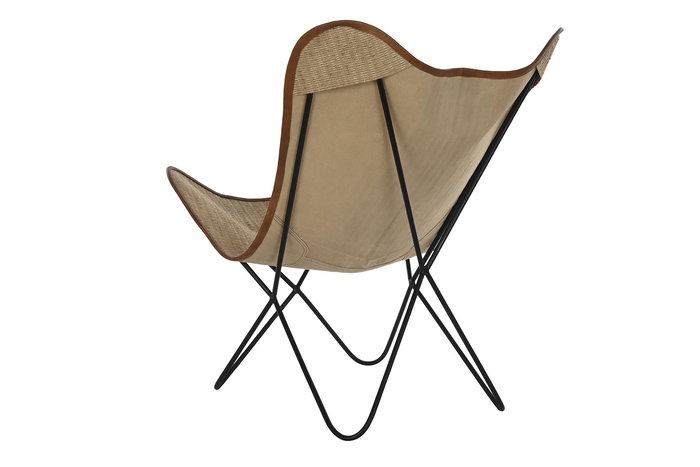 DKD Home Decor Silla Balines 78 x 92 x 74 cm Metal Ratan