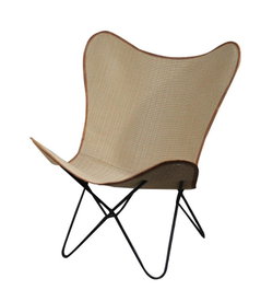 DKD Home Decor Silla de Metal y Ratán 74x78x92