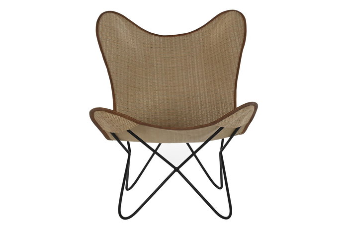 DKD Home Decor Silla Balines 78 x 92 x 74 cm Metal Ratan