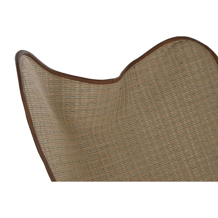 DKD Home Decor Silla de Metal y Ratán 74x78x92