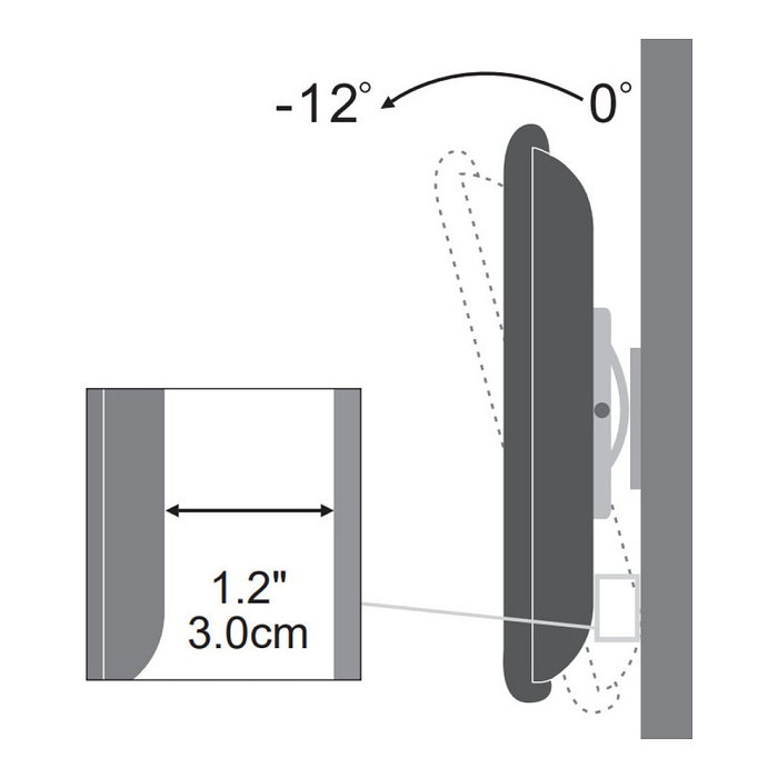 Techly ICA-LCD-900 Soporte de pared para TV LED/LCD de 33-76 cm (13-30") hasta 15 kg, color negro