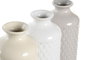 DKD Home Decor Jarrón Dolomite Geométrico Surtido de 3 piezas Gris y Blanco